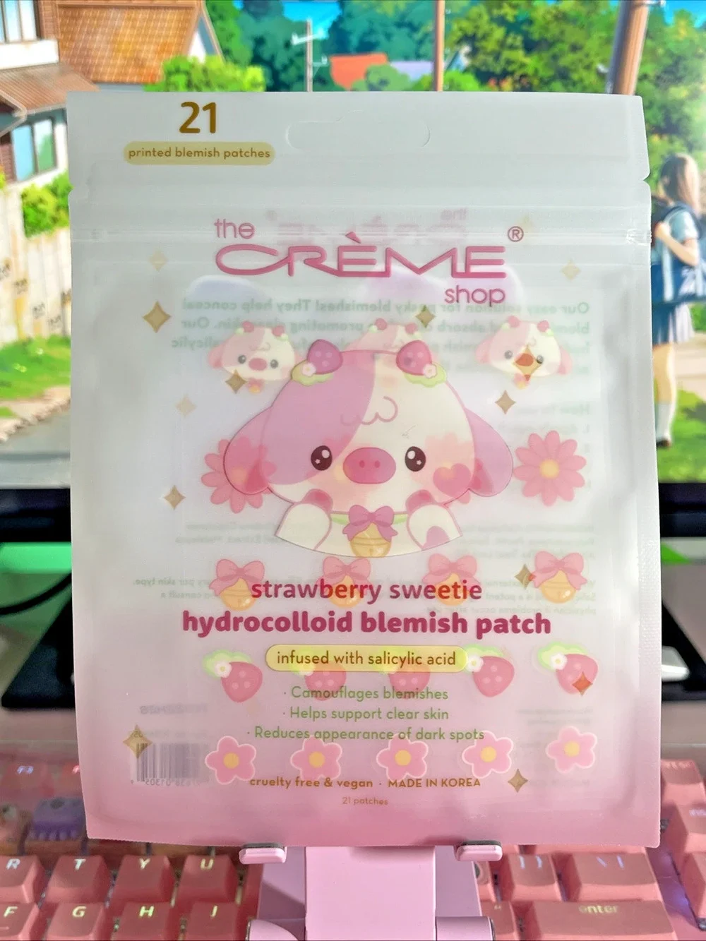 The Creme Shop x Pimple Patches Strawberry Sweetie Hydrocolloid Acne Blemish Cow